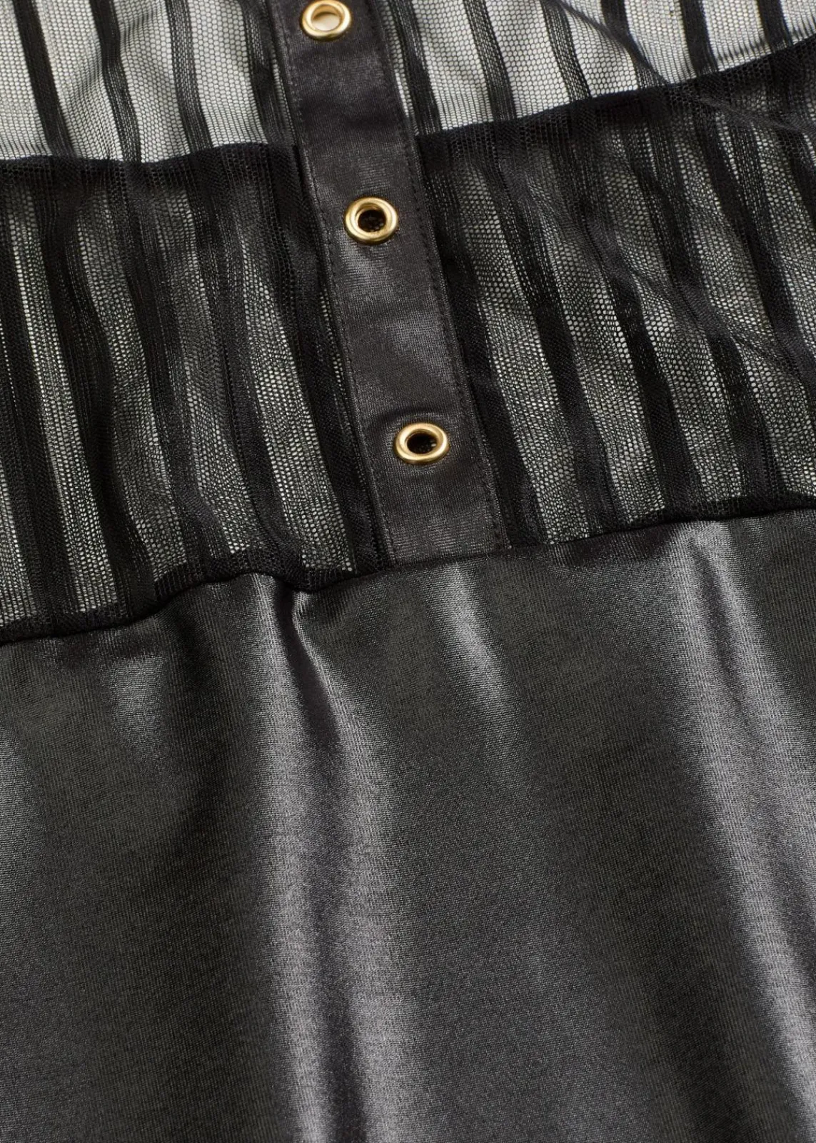 bonprix Wäsche·Erotikwäsche|Erotikwäsche^Neckholderkleid mit Wetlook schwarz