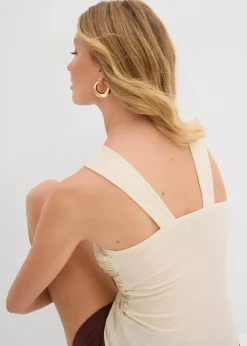 bonprix Shirts & Tops^Neckholder-Top mit gehämmerter Deko-Schnalle natur