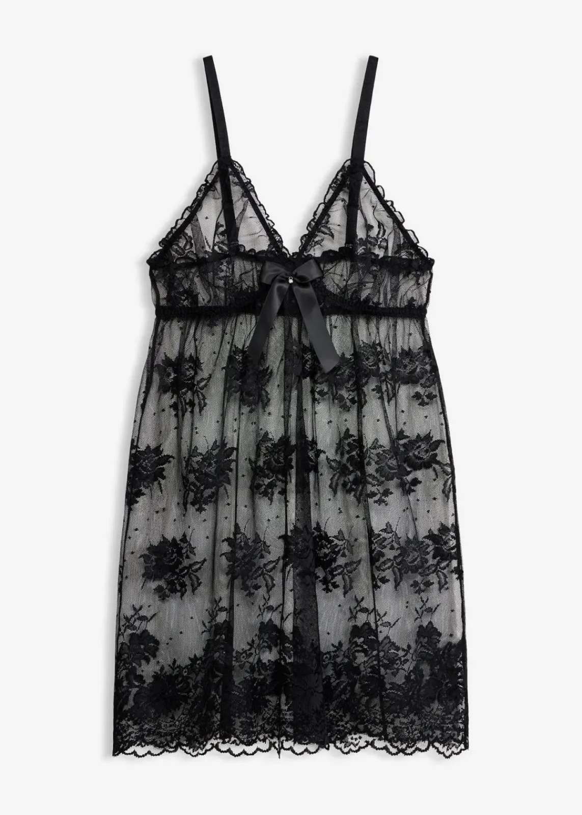 bonprix Wäsche·Corsagen & Negligés|Wäsche·Dessous^Negligé schwarz