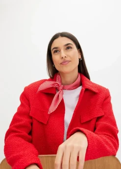 bonprix Schals & Tücher|Schuhe & Accessoires In Spezialgrößen·Tücher & Ponchos^Nicky Tuch mit Streifen erdbeere/weiß gestreift