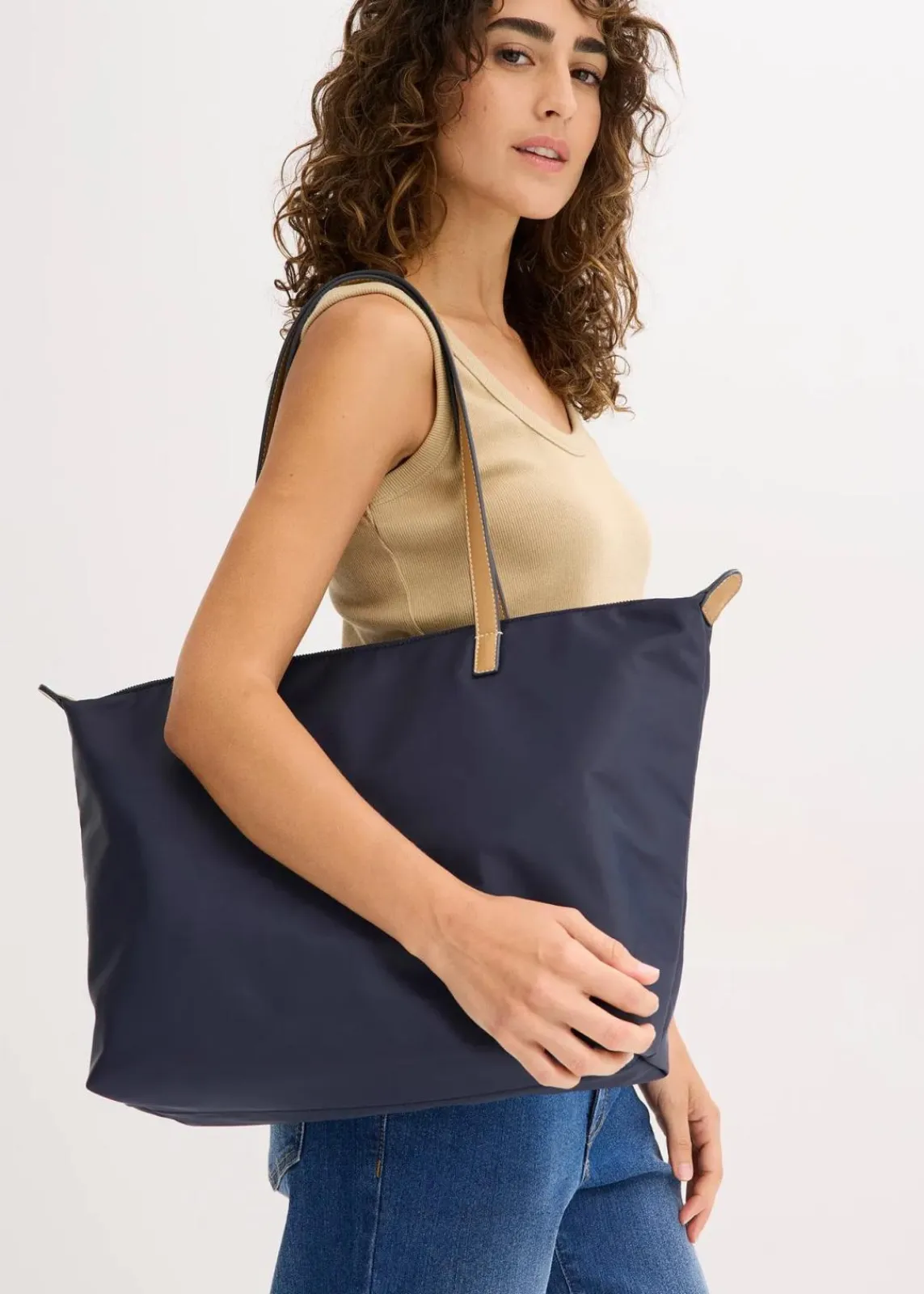 bonprix Taschen^Nylon Shopper dunkelblau