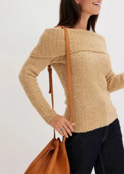 bonprix Bekleidung·Jeans|Pullover & Strickjacken^Off Shoulder Pullover latte macchiato