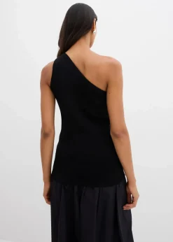bonprix Bekleidung·Umstandsmode|Strickmode^Off-Shoulder Stricktop aus Viskose-Mix schwarz