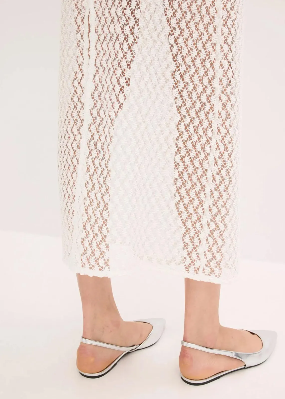 bonprix Kleider^Off-Shoulder-Kleid mit Spitze weiß