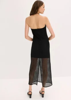 bonprix Kleider^Off-Shoulder-Kleid mit Spitze schwarz