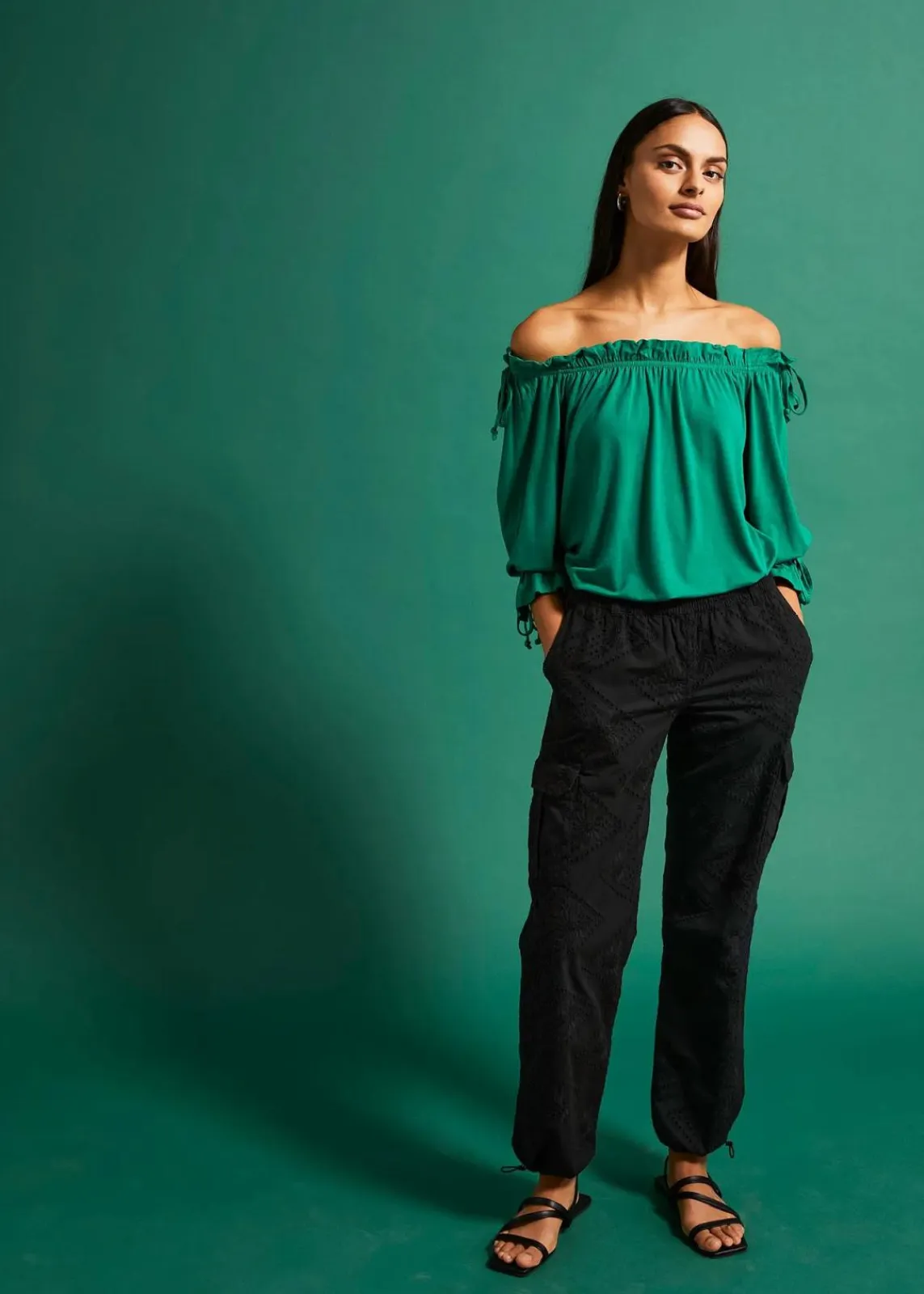 bonprix Shirts & Tops^Off-Shoulder-Shirt minzegrün