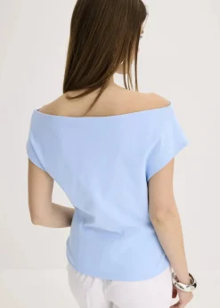 bonprix Shirts & Tops^Off-Shoulder-Shirt aus reiner Bio-Baumwolle hellblau