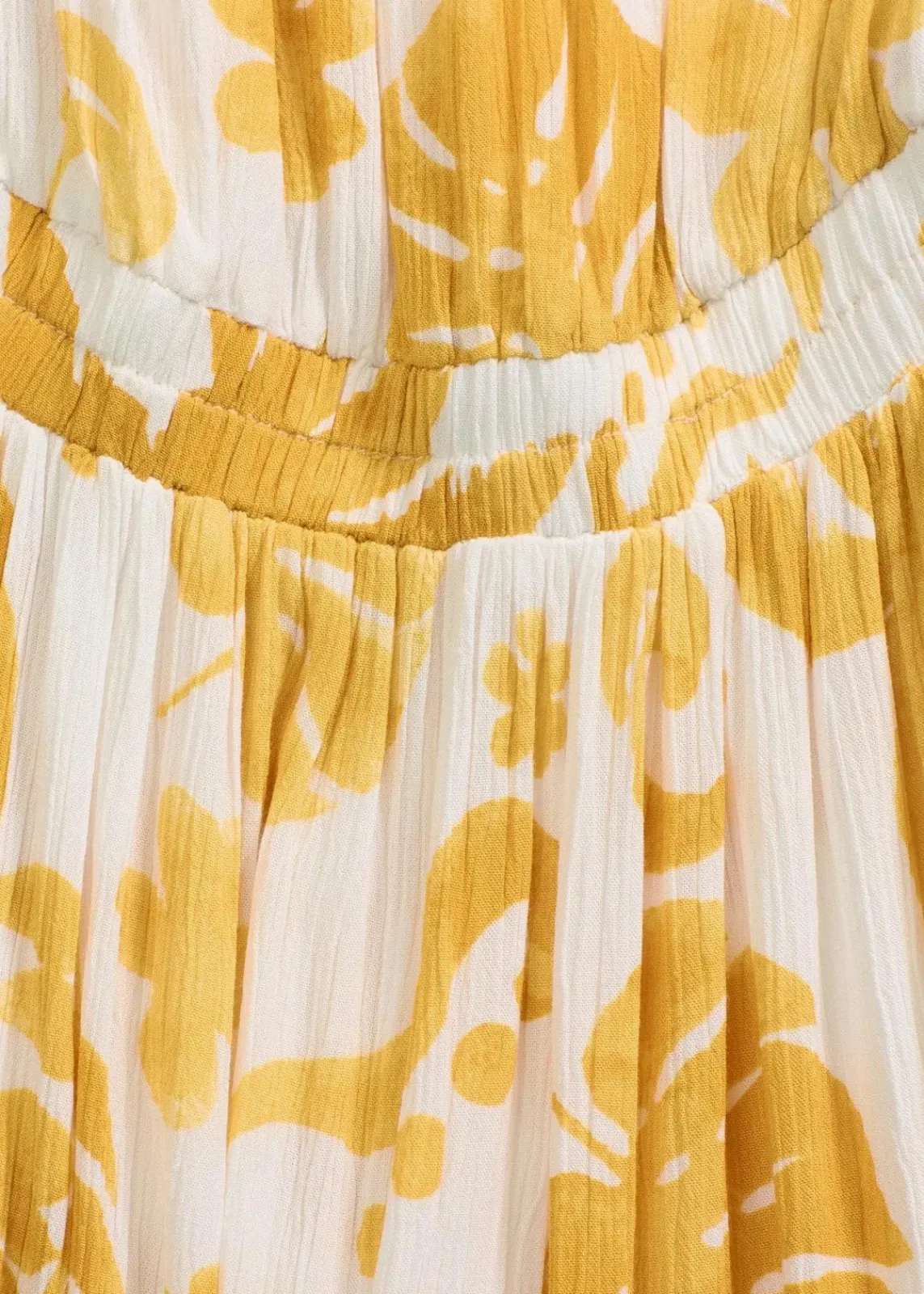 bonprix Bekleidung·Pullover & Strickjacken|Kleider^One-Shoulder-Kleid aus strukturierter Viskose weiß/lemoncurry floral