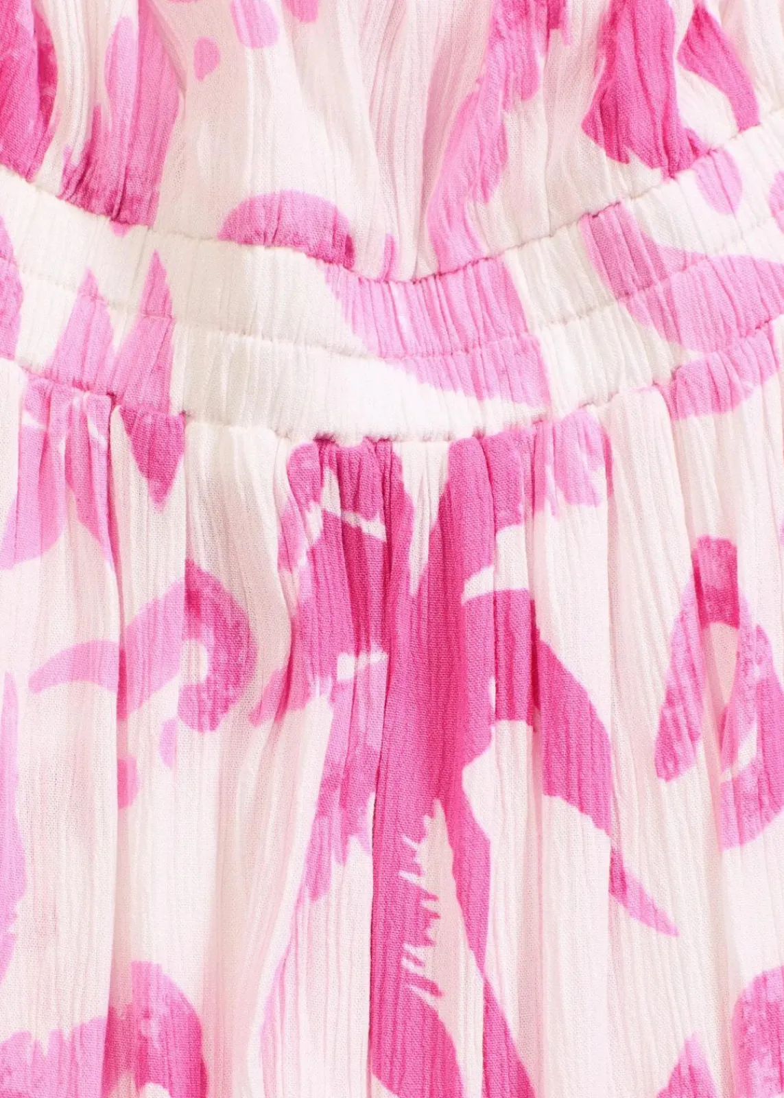 bonprix Nachhaltigere Materialien|Kleider^One-Shoulder-Kleid aus strukturierter Viskose weiß/fuchsia floral