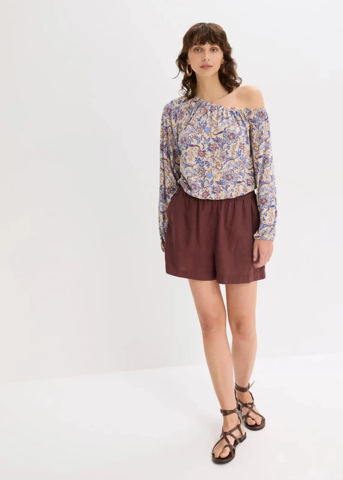 bonprix Shirts & Tops^One-Shoulder-Shirt hellsand floral