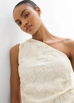 bonprix Shirts & Tops^One-Shoulder-Top in Struktur Optik cremeweiß