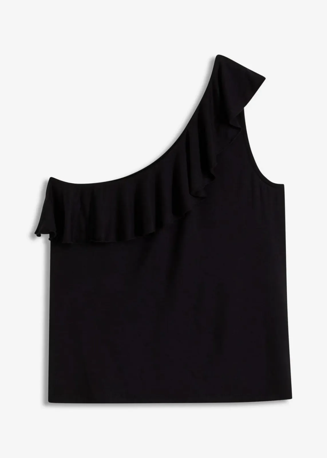 bonprix Shirts & Tops^One-Shoulder-Top mit Volant aus softem Viskose-Mix schwarz
