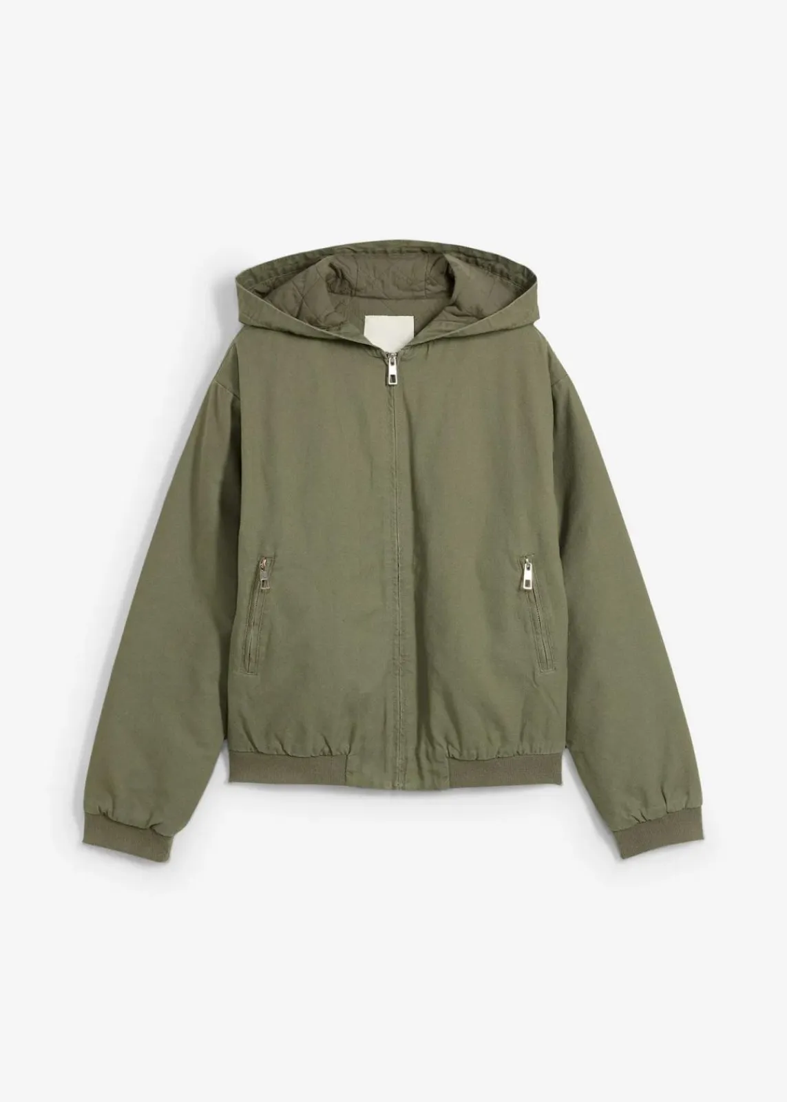 bonprix Jacken & Mäntel^Outdoorjacke aus reiner Baumwolle schlammgrün