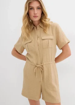 bonprix Bekleidung·Homewear|Jumpsuits^Overall aus feinem Viskose-Mix new beige