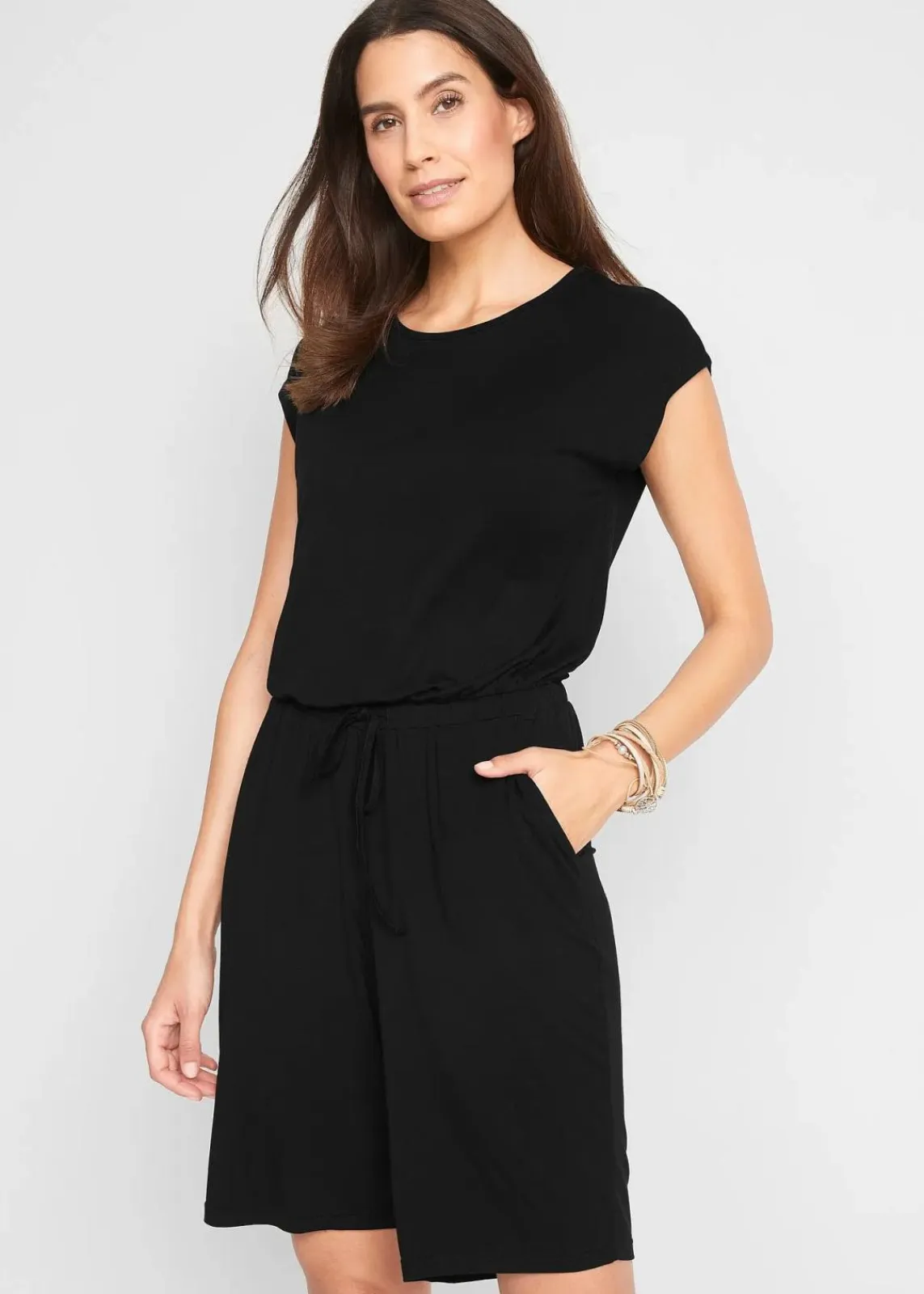 bonprix Bekleidung·Homewear|Jumpsuits^Overall aus softer Viskose-Mischung schwarz