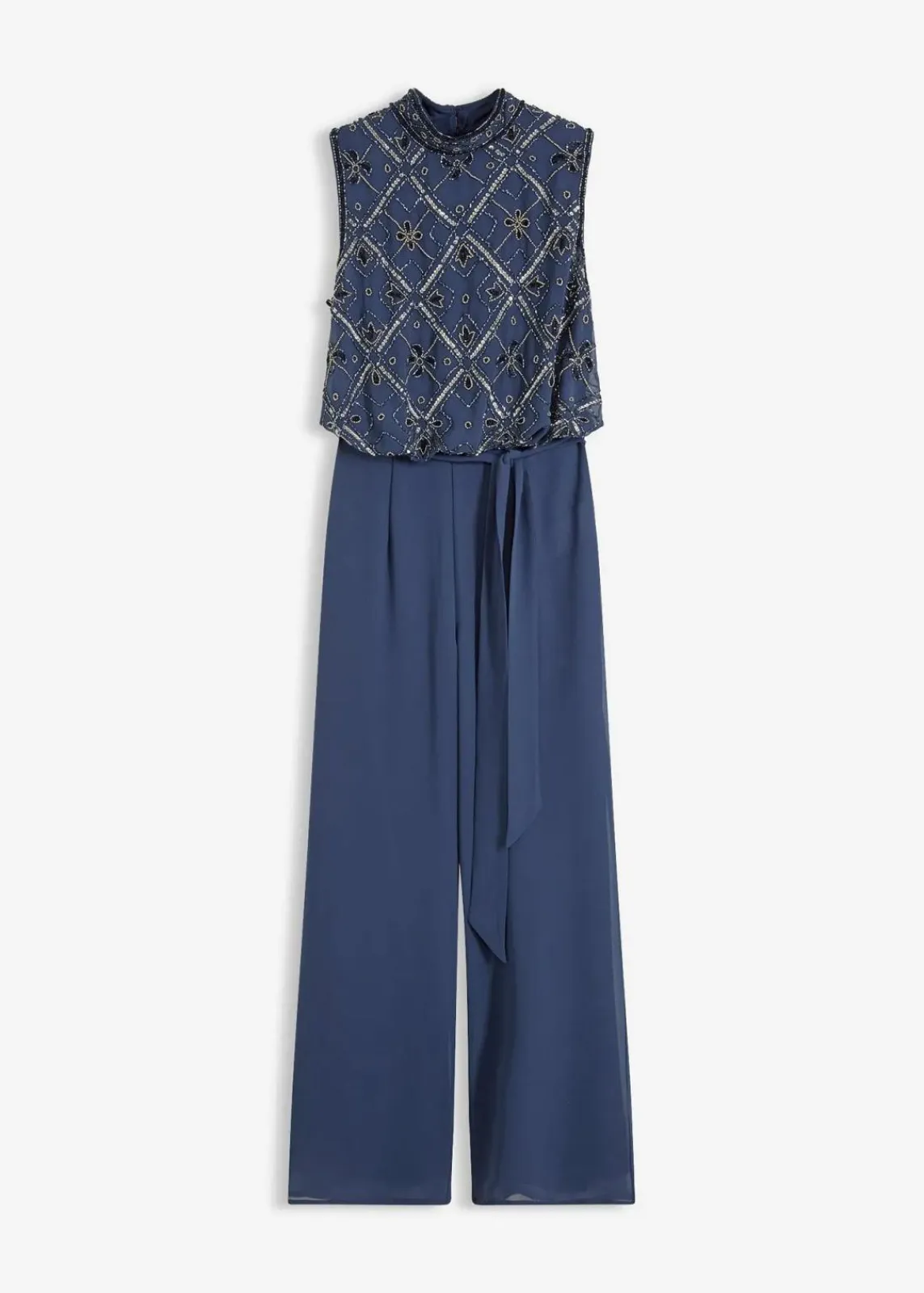 bonprix Bekleidung·Homewear|Festliche Mode^Overall mit Perlenstickerei dunkelblau