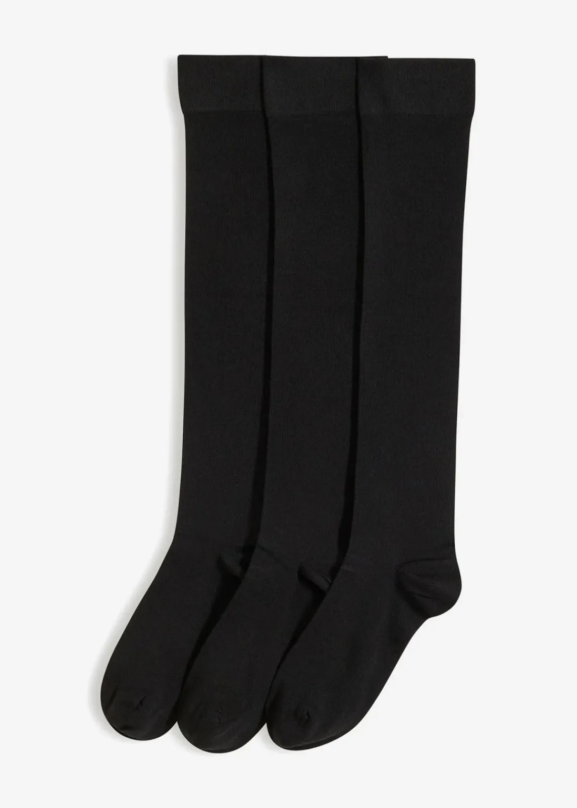 bonprix Socken|Socken^Overknee Strümpfe aus Modal (3er Pack) schwarz