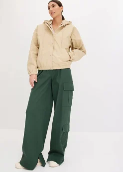 bonprix Jacken & Mäntel|Bekleidung·Hosen^Oversize Blouson grünbeige