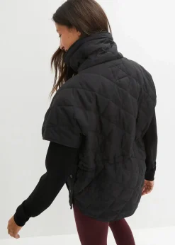 bonprix Bekleidung·Hosen|Jacken & Mäntel^Oversize Funktions-Steppweste, wasserabweisend schwarz