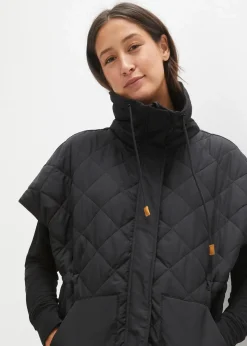 bonprix Bekleidung·Hosen|Jacken & Mäntel^Oversize Funktions-Steppweste, wasserabweisend schwarz