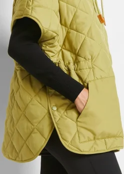 bonprix Nachhaltigere Materialien|Jacken & Mäntel^Oversize Funktions-Steppweste, wasserabweisend goldoliv