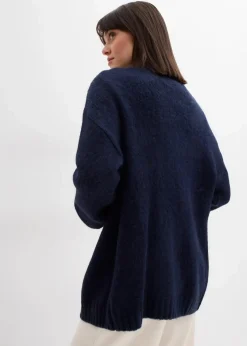 bonprix Bekleidung·Umstandsmode|Strickmode^Oversize Grobstrickjacke dunkelblau