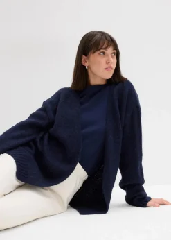 bonprix Bekleidung·Umstandsmode|Strickmode^Oversize Grobstrickjacke dunkelblau