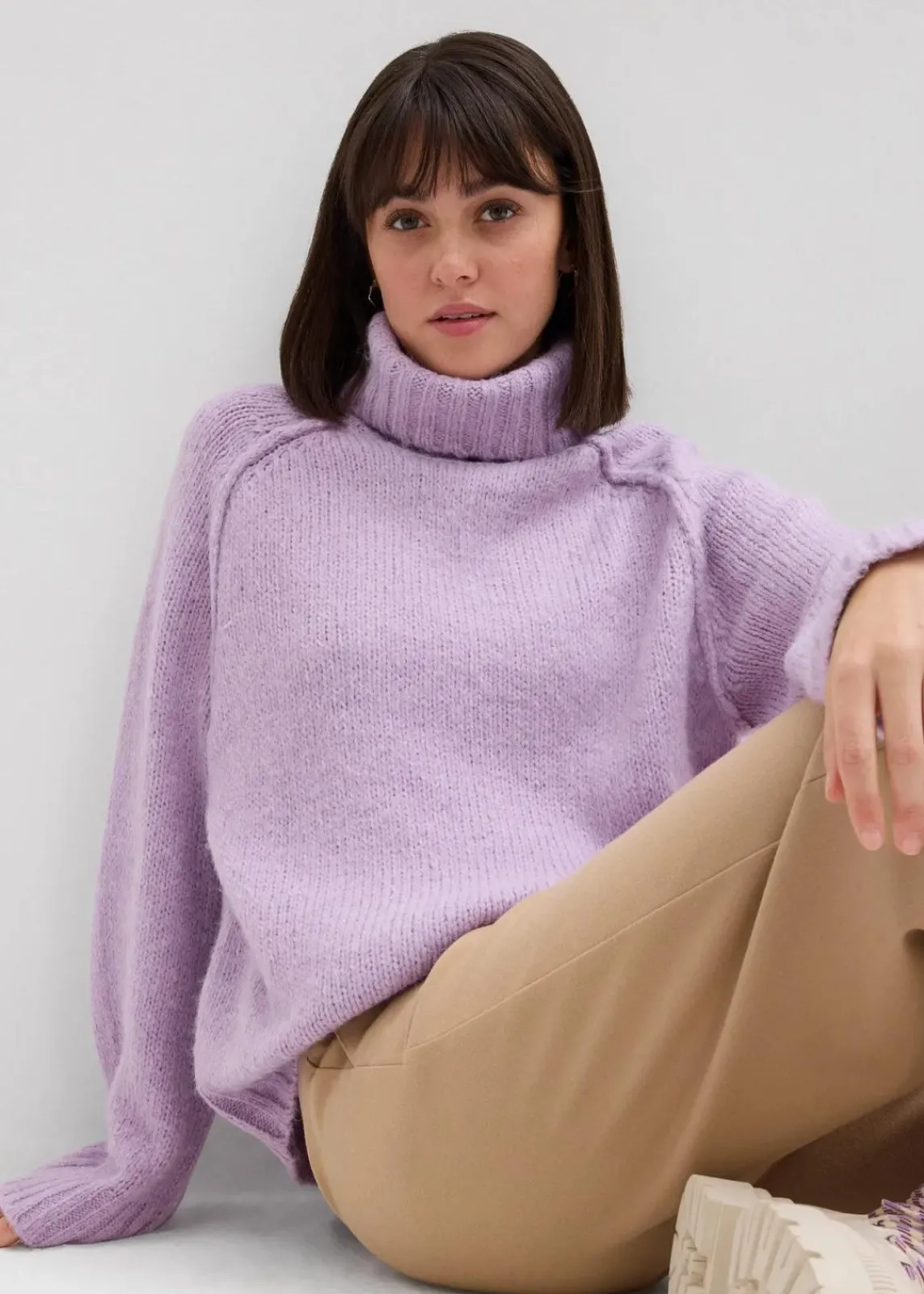 bonprix Bekleidung·Jeans|Pullover & Strickjacken^Oversize Grobstrickpullover zartflieder