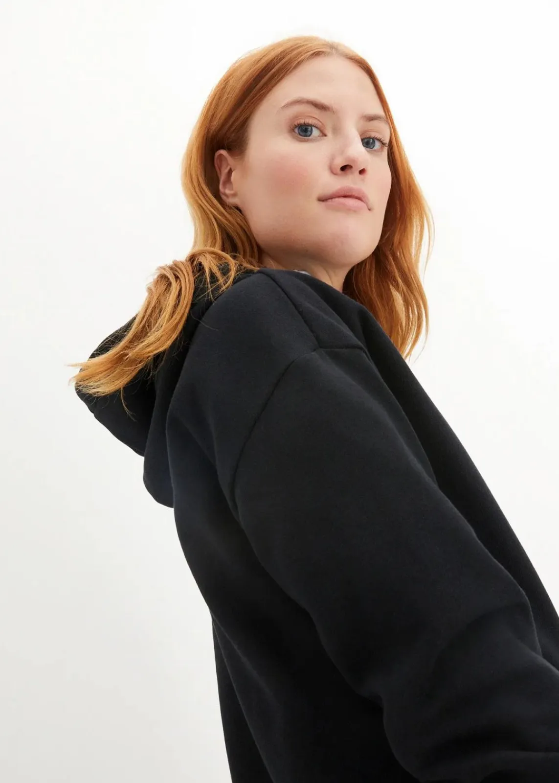 bonprix Sweat|Basics^Oversize Hoodie schwarz
