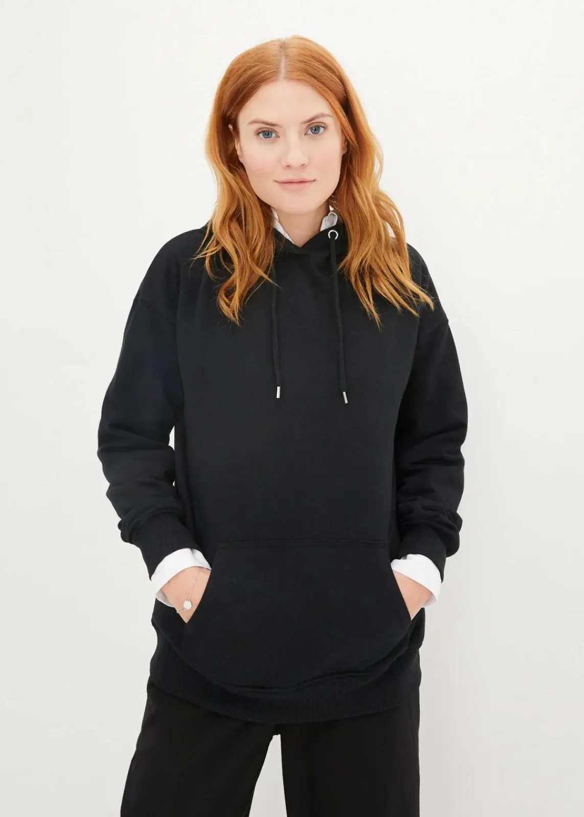 bonprix Sweat|Basics^Oversize Hoodie schwarz