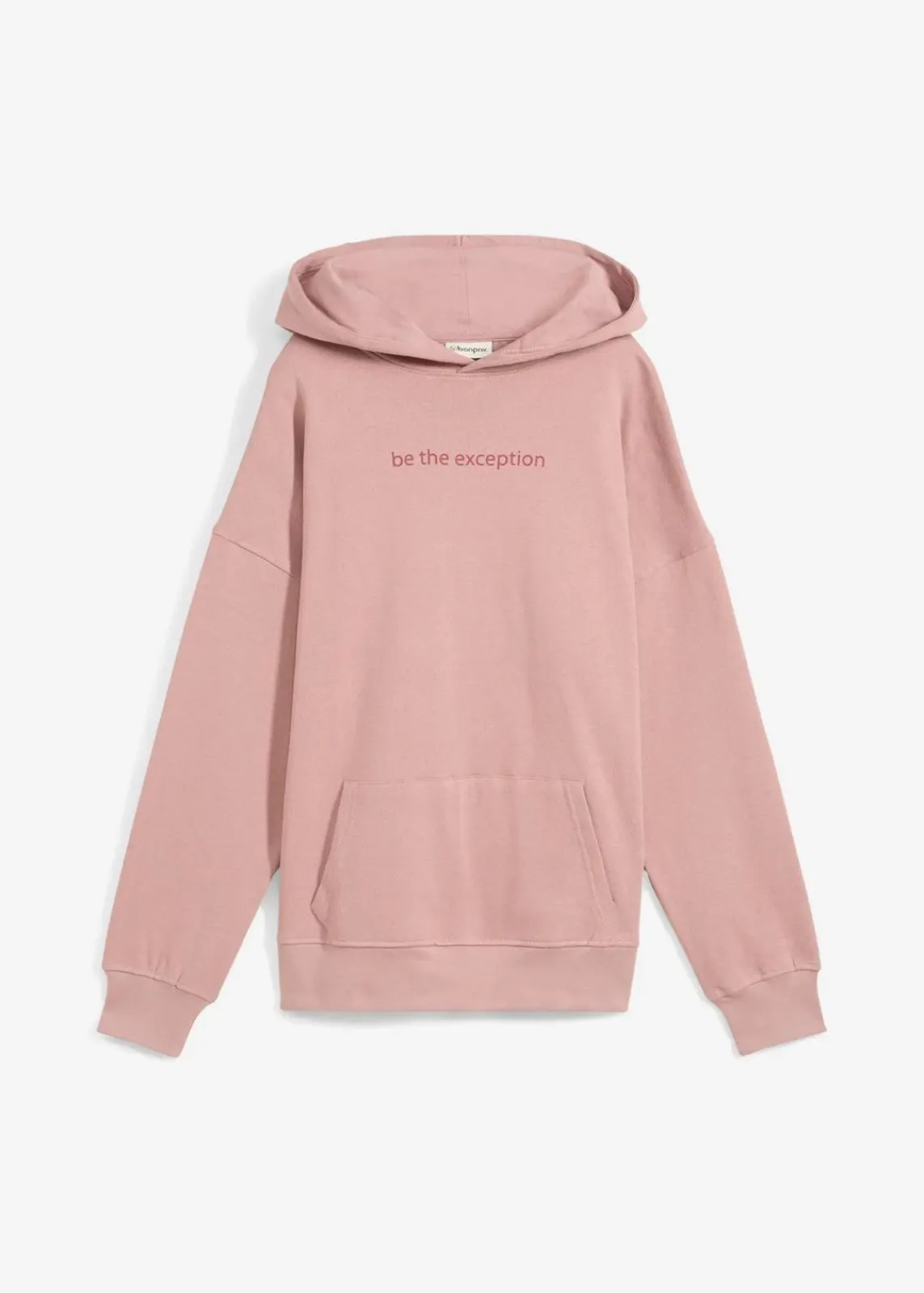 bonprix Bekleidung·Blusen & Tuniken|Sweat^Oversize Hoodie aus reiner Bio-Baumwolle rosenholz bedruckt
