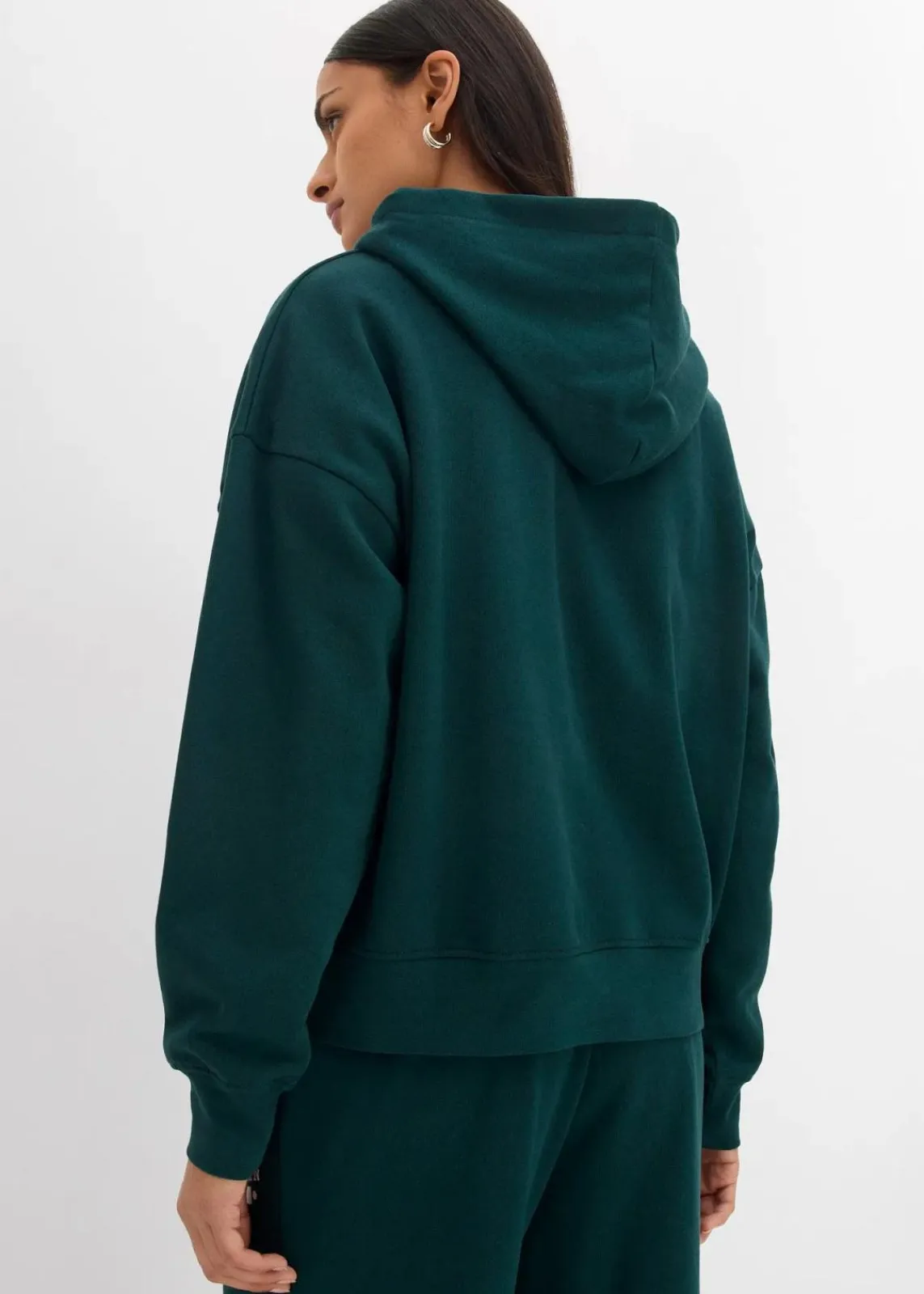 bonprix Sweat|Bekleidung·Blusen & Tuniken^Oversize Hoodie aus reiner Baumwolle tiefgrün