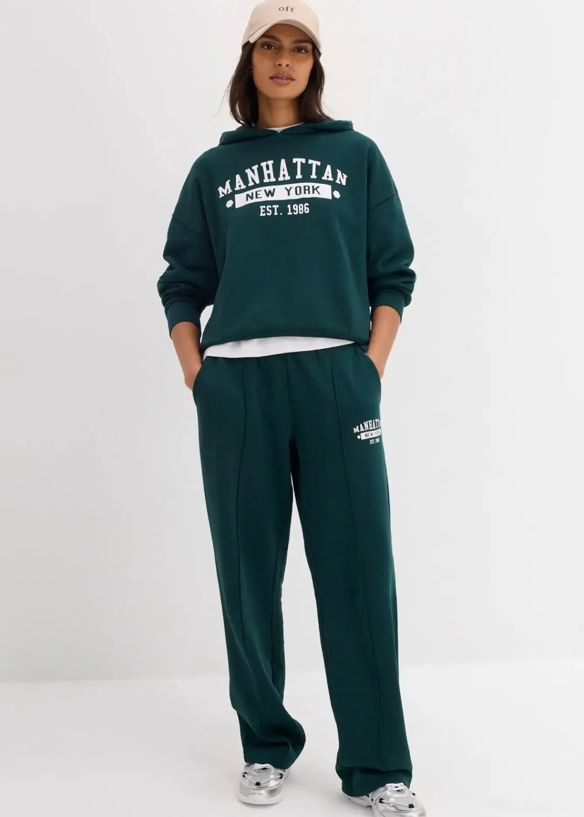 bonprix Sweat|Bekleidung·Blusen & Tuniken^Oversize Hoodie aus reiner Baumwolle tiefgrün