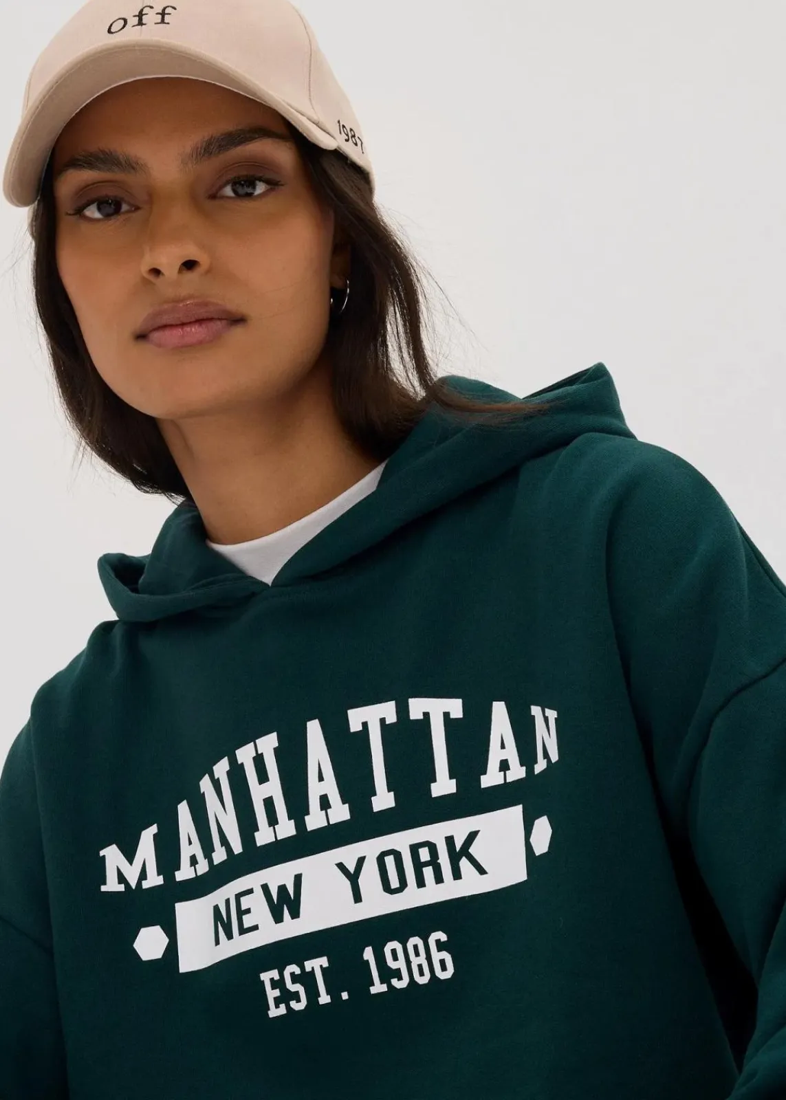 bonprix Sweat|Bekleidung·Blusen & Tuniken^Oversize Hoodie aus reiner Baumwolle tiefgrün