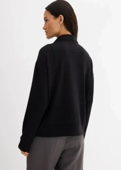 bonprix Jacken & Mäntel|Bekleidung·Hosen^Oversize Jacke aus Viskose-Mix schwarz