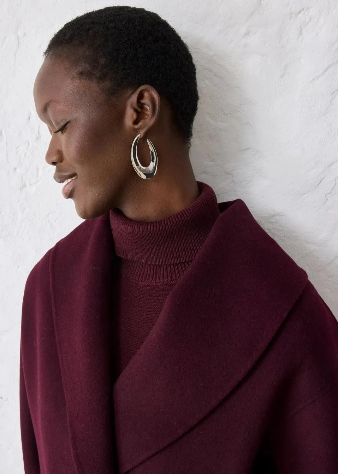 bonprix Bekleidung·Hosen|Jacken & Mäntel^Oversize Jacke aus weichem Woll-Mix weinrot