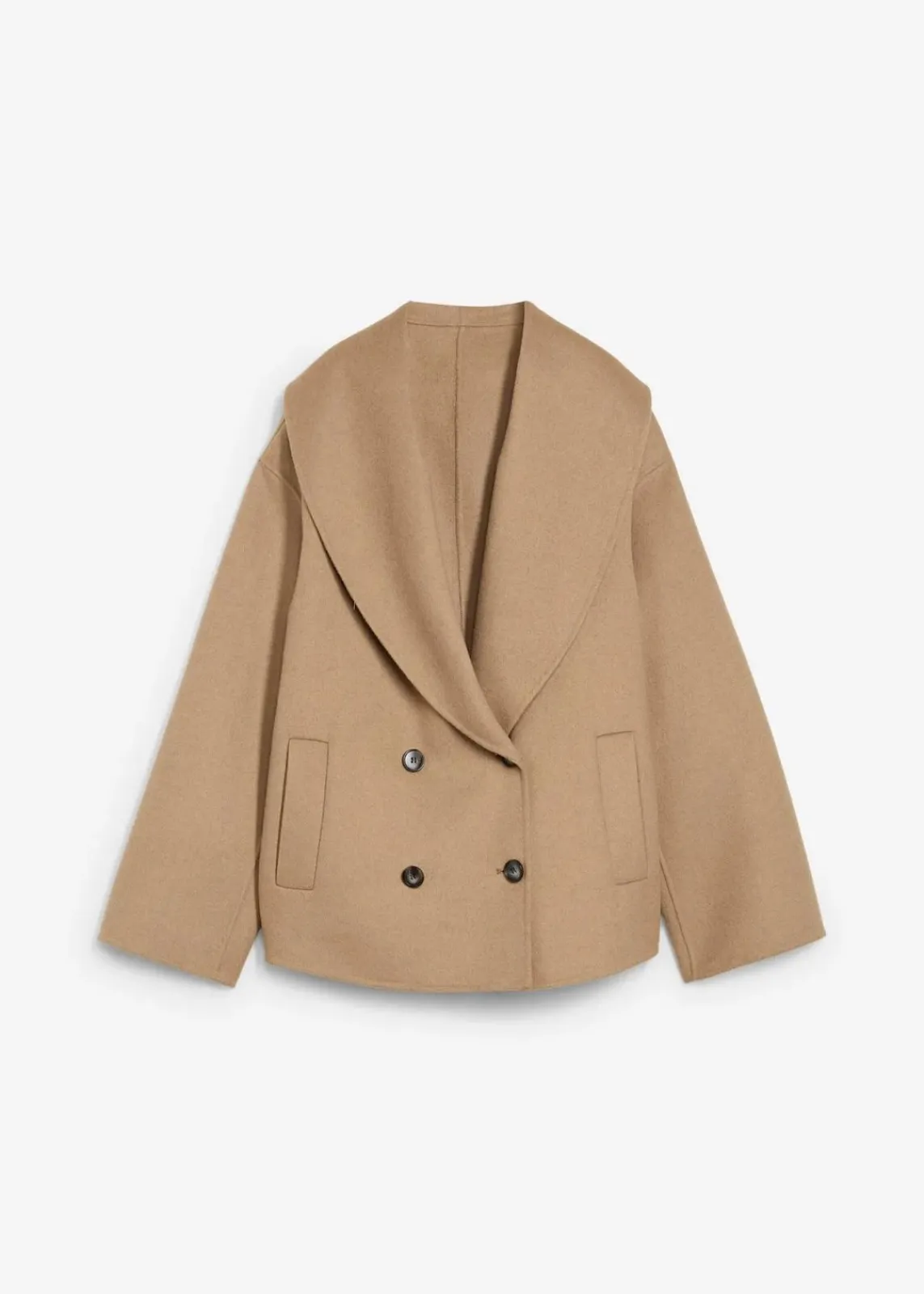 bonprix Bekleidung·Hosen|Jacken & Mäntel^Oversize Jacke aus weichem Woll-Mix khakibeige