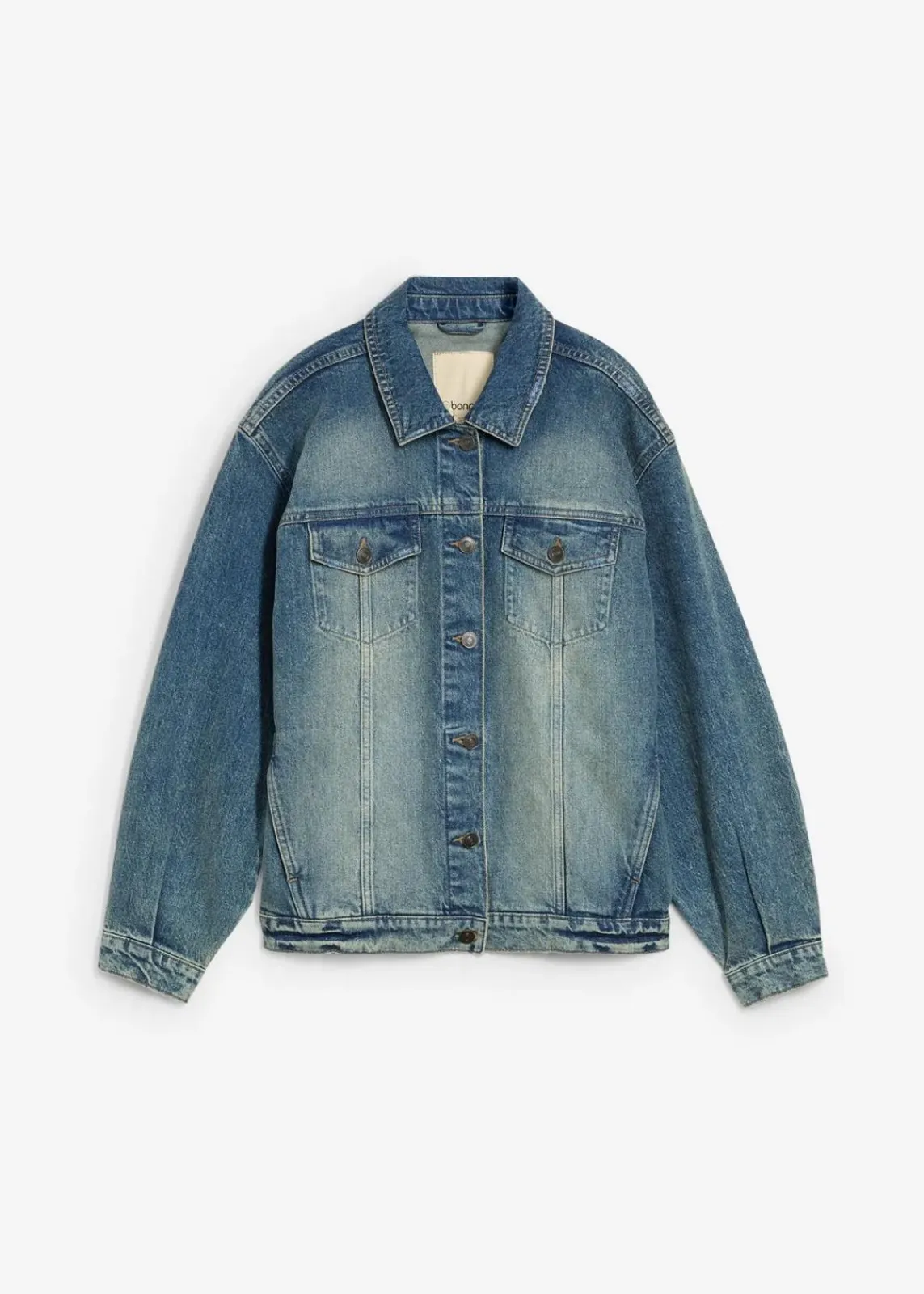bonprix Bekleidung·Hosen|Jacken & Mäntel^Oversize Jeansjacke hellblau denim used
