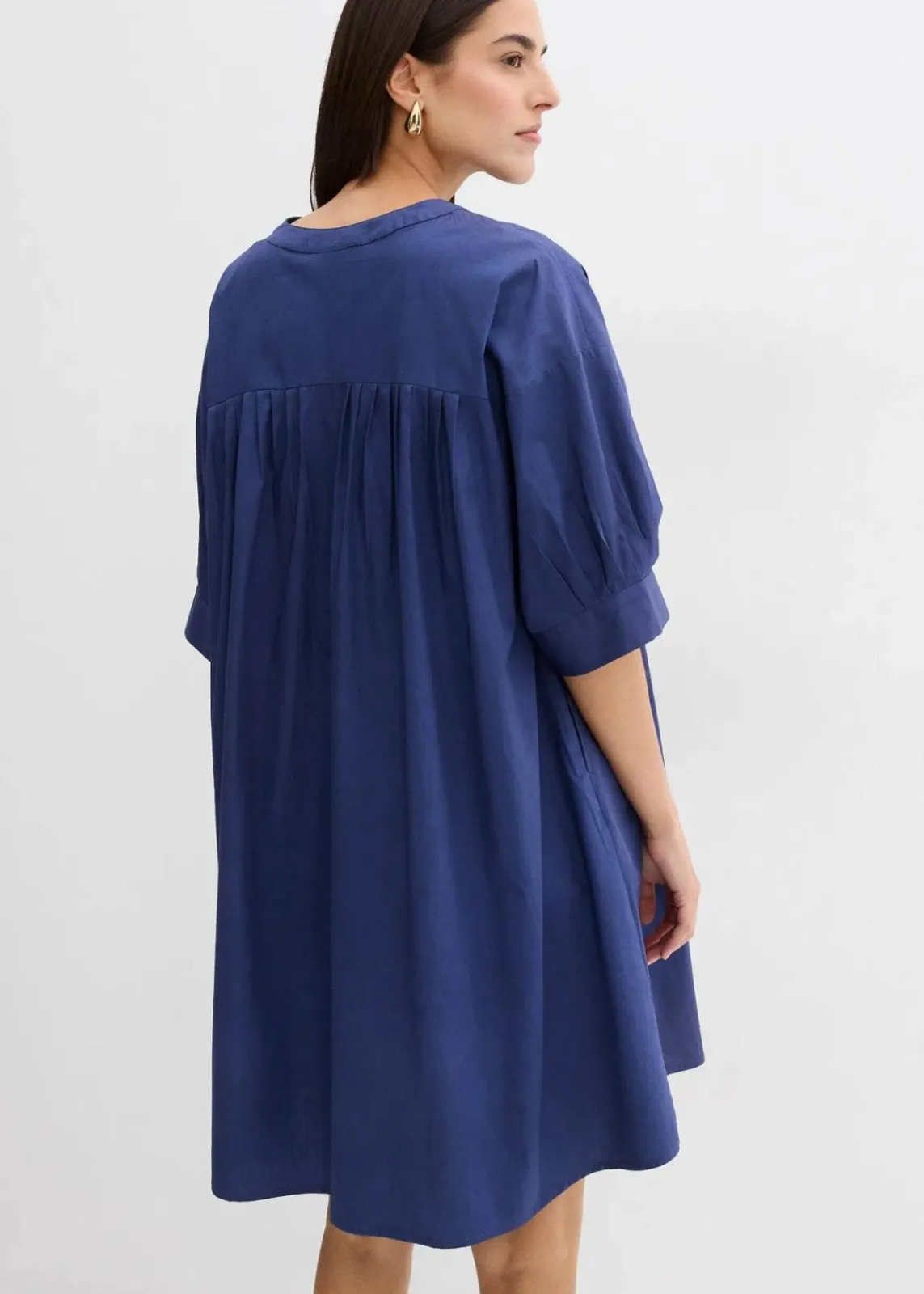 bonprix Kleider|Bekleidung·Pullover & Strickjacken^Oversize Kaftan-Kleid aus reiner Bio-Baumwolle tiefseeblau
