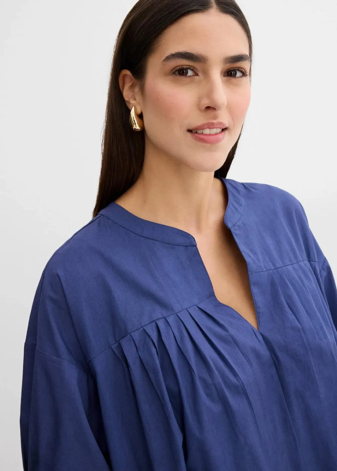 bonprix Kleider|Bekleidung·Pullover & Strickjacken^Oversize Kaftan-Kleid aus reiner Bio-Baumwolle tiefseeblau