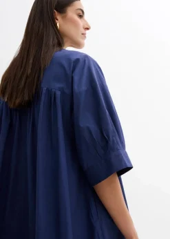 bonprix Kleider|Bekleidung·Pullover & Strickjacken^Oversize Kaftan-Kleid aus reiner Bio-Baumwolle tiefseeblau