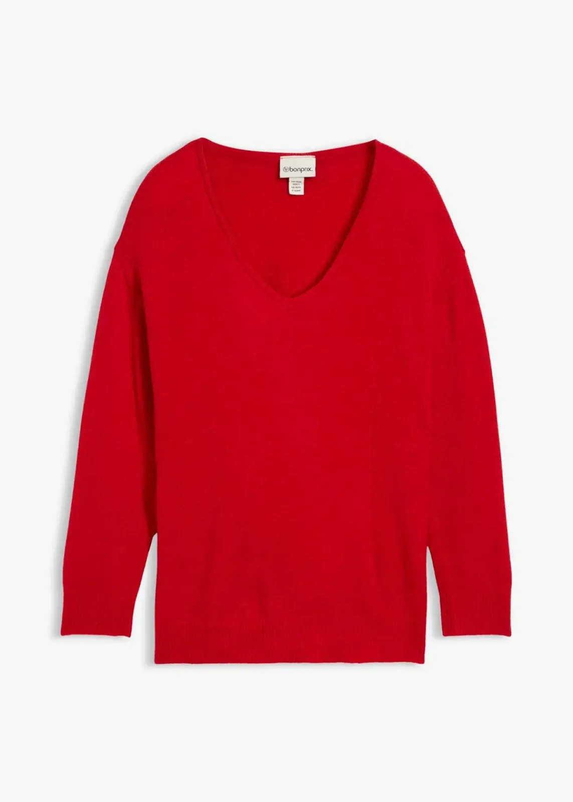 bonprix Pullover & Strickjacken|Strickmode^Oversize Longpullover mit Seitenschlitzen lavarot