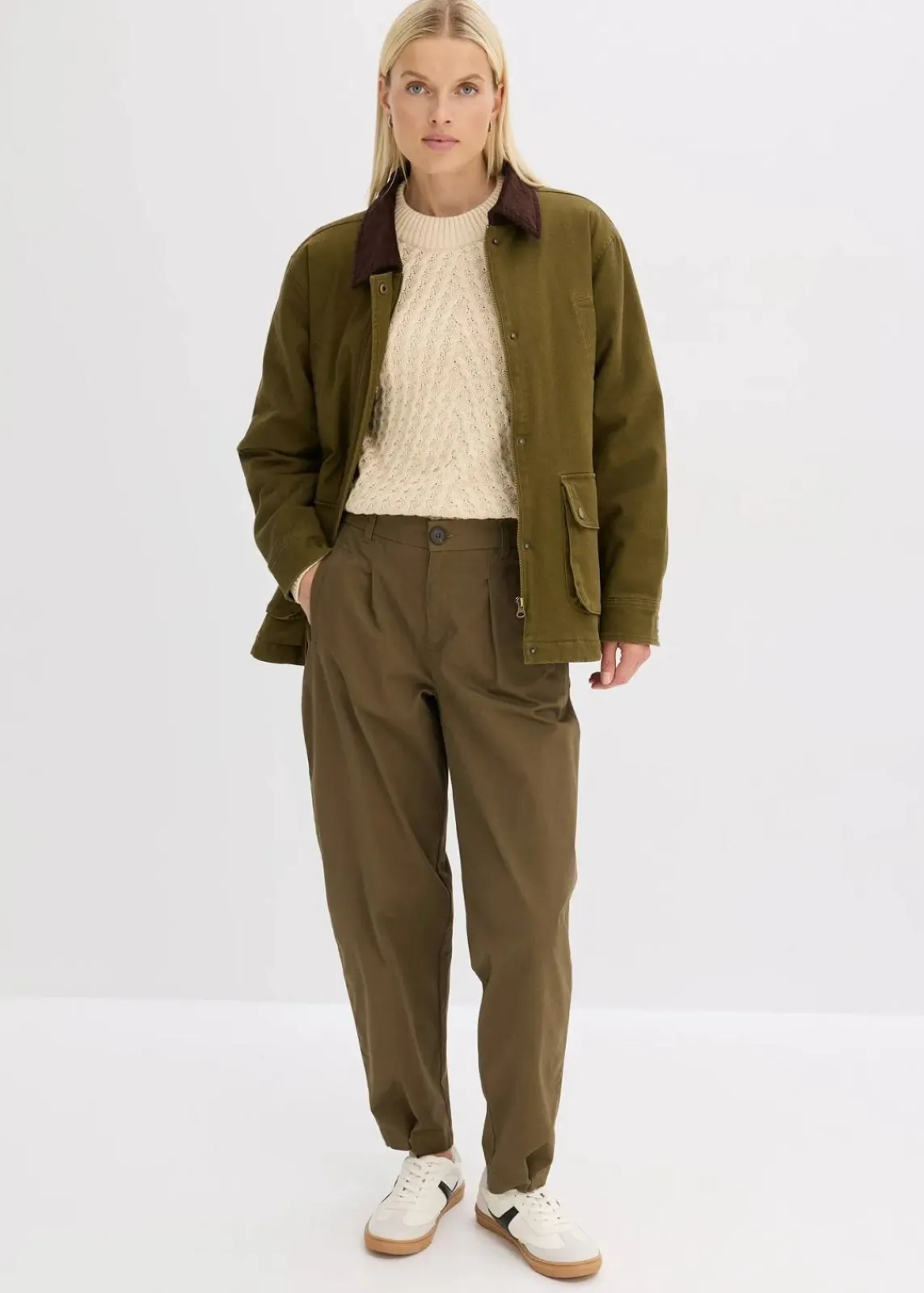 bonprix Jacken & Mäntel^Oversize Parka erdoliv/dunkelbraun