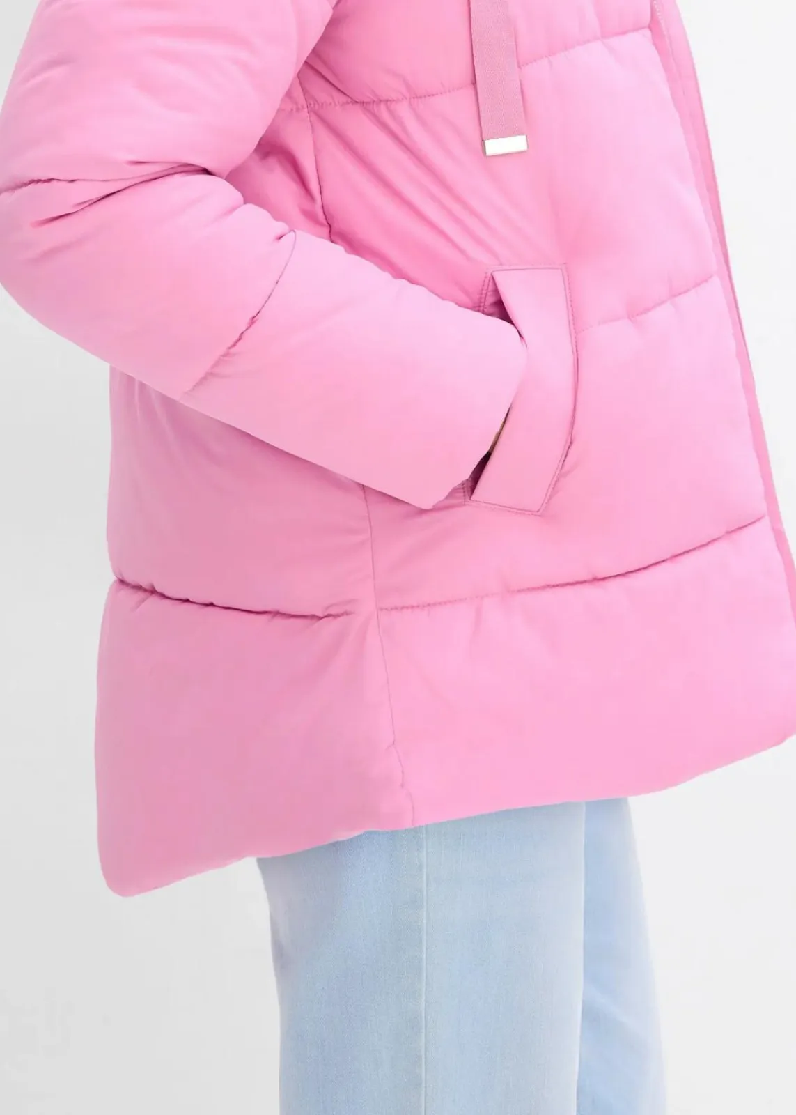 bonprix Bekleidung·Hosen|Nachhaltigere Materialien^Oversize Puffer-Jacke rosapink