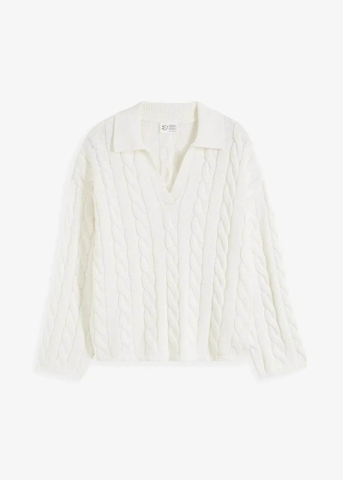 bonprix Bekleidung·Umstandsmode|Strickmode^Oversize Pullover aus weichem Kaschmir-Mix wollweiß
