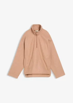 bonprix Bekleidung·Blusen & Tuniken|Zweiteiler & Sets^Oversize Pullover in Wolloptik schokosorbet meliert