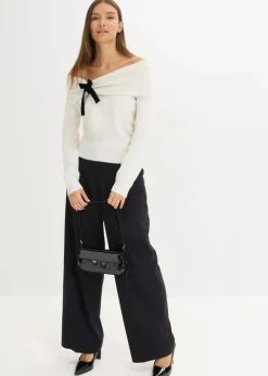 bonprix Bekleidung·Umstandsmode|Bekleidung·Jeans^Oversize Pullover mit Camrenausschnitt wollweiß