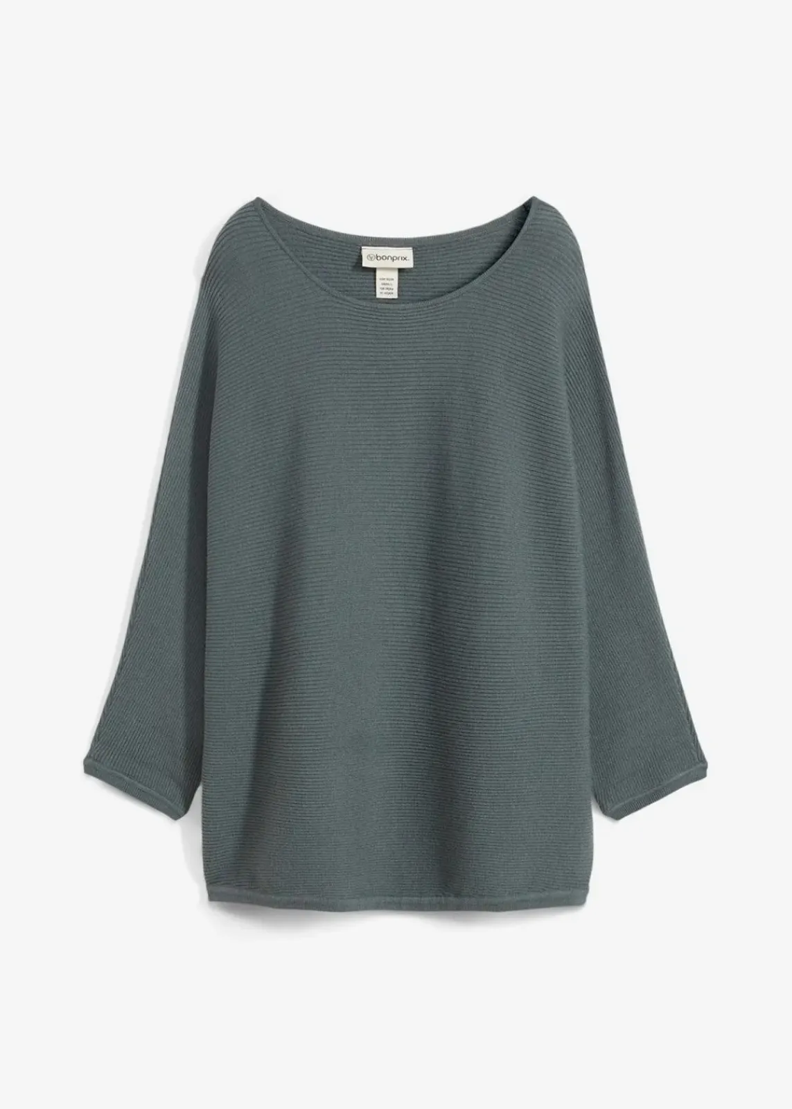 bonprix Strickmode|Pullover & Strickjacken^Oversize Ripp-Pullover aus Viskose-Mix eukalyptusgrün