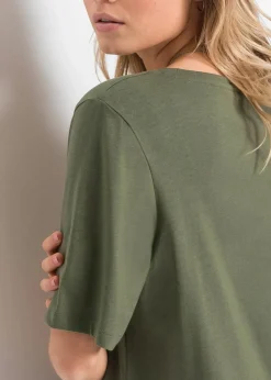 bonprix Kleider|Basics^Oversize- Shirtkleid oliv