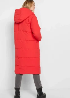 bonprix Jacken & Mäntel|Nachhaltigere Materialien^Oversize Steppmantel tomatenrot